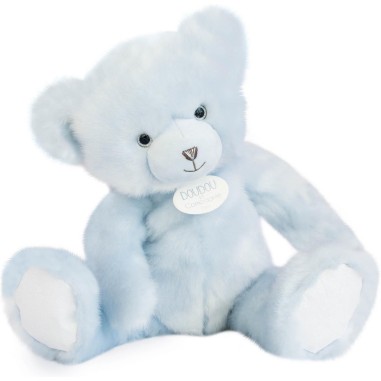 Ours en peluche bleu glacé - 37 cm - Doudou Et Compagnie