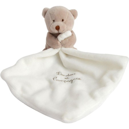 Ours boite fleur - nature - taille 10 cm - Doudou Et Compagnie
