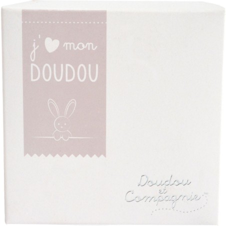 Ours boite fleur - nature - taille 10 cm - Doudou Et Compagnie