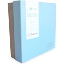 Doudou plat Ours Collector bleu Blanc - 24 cm - Doudou Et Compagnie