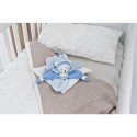 Doudou plat Ours Collector bleu Blanc - 24 cm - Doudou Et Compagnie