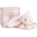 Peluche Lapin Bonbon Rose Blanc - 20 cm - Doudou Et Compagnie