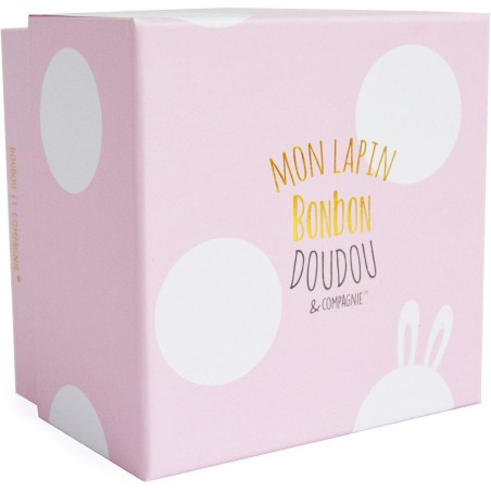 Lapin Bonbon rose 20 cm - Doudou Et Compagnie