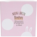 Peluche Lapin Bonbon Rose Blanc - 20 cm - Doudou Et Compagnie