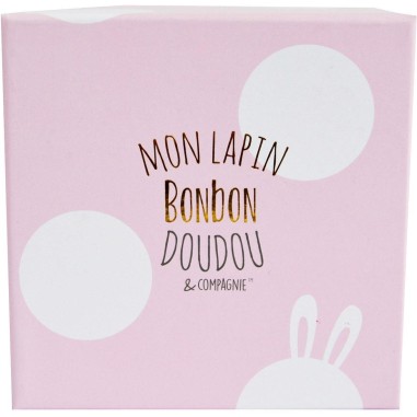 Lapin Bonbon rose 20 cm - Doudou Et Compagnie