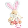 Boite a Musique Peluche musicale lapin de sucre Rose - 20 cm - Doudou Et Compagnie