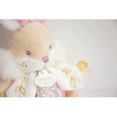 Lapin De Sucre rose Boite a musique - Doudou Et Compagnie