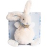 Doudou Lapin Bonbon Bleu Blanc - 26 cm - Doudou Et Compagnie