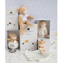 Doudou attache sucette ours Petit Roi marron Beige - 15 cm - Doudou Et Compagnie