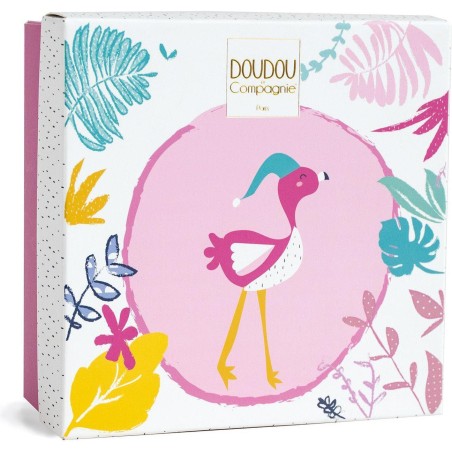Mini peluche boule Flamant Rose - Minizoo - Doudou Et Compagnie