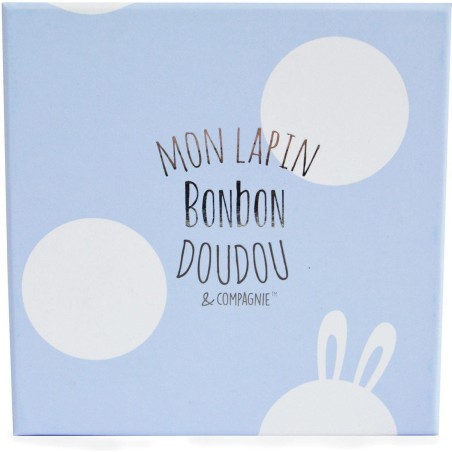 Lapin Bonbon bleu 30 cm - Doudou Et Compagnie