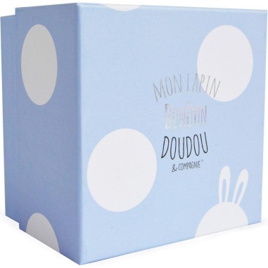 Lapin Bonbon bleu 30 cm - Doudou Et Compagnie