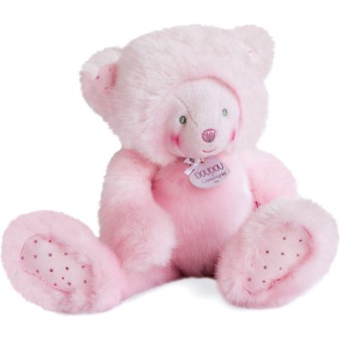 Peluche Ours Rose Trop Mimi - 30 cm - Doudou Et Compagnie