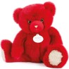 Ours en peluche rouge baiser- 30 cm - Doudou Et Compagnie