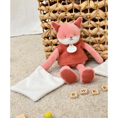 Doudou Renard Rose Mouchoir Sweety 25cm - Cadeau Bébé Naissance - Doudou Et Compagnie 2