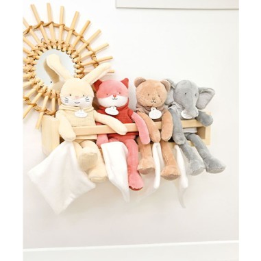 Doudou Renard Rose Mouchoir Sweety 25cm - Cadeau Bébé Naissance - Doudou Et Compagnie