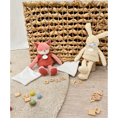 Doudou Renard Rose Mouchoir Sweety 25cm - Cadeau Bébé Naissance - Doudou Et Compagnie