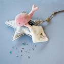 Baleine doudou bebe rose - 15 cm - Doudou Et Compagnie