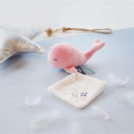 Baleine doudou bebe rose - Doudou Et Compagnie