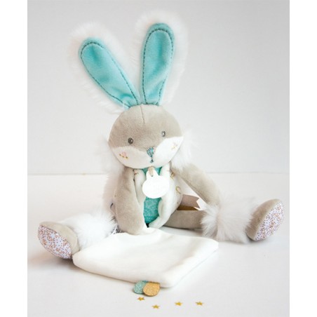 Lapin De Sucre amande Pantin avec doudou - Doudou Et Compagnie