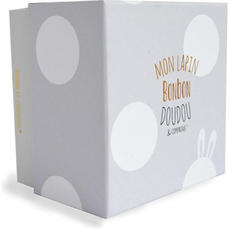 Lapin Bonbon Taupe Gm 30cm - Doudou Et Compagnie