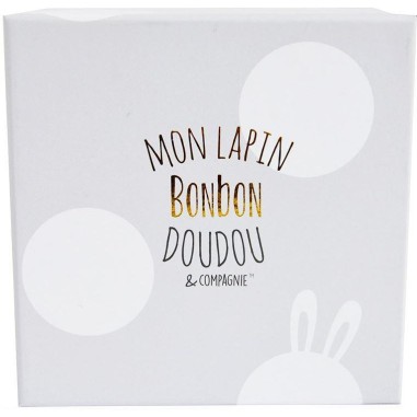 Lapin Bonbon Taupe Gm 30cm - Doudou Et Compagnie
