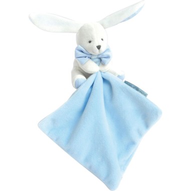 Doudou mouchoir lapin bleu - Doudou Et Compagnie