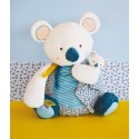 Peluche range pyjama Yoca le koala Blanc - 40 cm - Doudou Et Compagnie