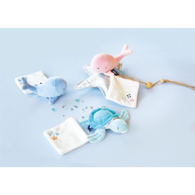 Baleine doudou bebe bleue - Doudou Et Compagnie