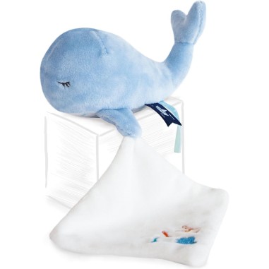 Baleine doudou bebe bleue - Doudou Et Compagnie