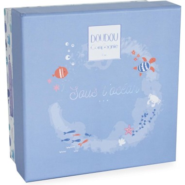 Baleine doudou bebe bleue - Doudou Et Compagnie