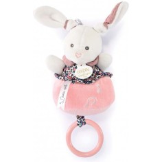 Boh'Aime Peluche musicale Lapin Rose - Doudou et Compagnie 2