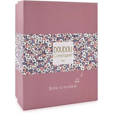 Boh'Aime Peluche musicale Lapin Rose - Doudou et Compagnie