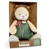 Doudou Lion beige et vert - 30 cm - Doudou et Compagnie