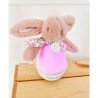 Lapin Doudou - Veilleuse musicale Culbuto rose - Rose clair - Doudou et Compagnie