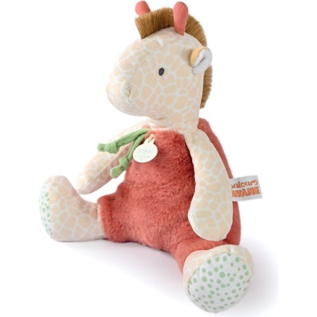 Peluche Girafe beige et orange 30 cm - Doudou et Compagnie