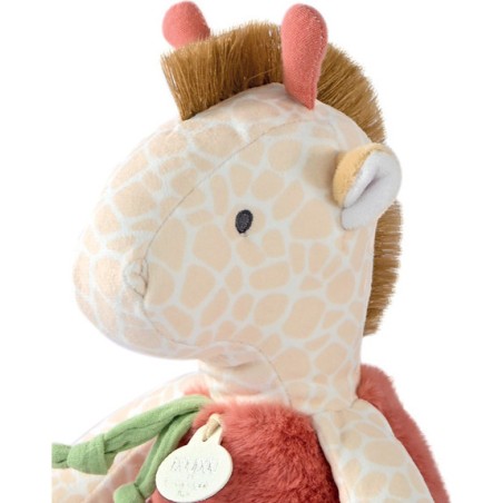 Peluche Girafe beige et orange 30 cm - Doudou et Compagnie