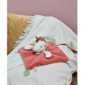 Doudou plat girafe beige et rouge -25 cm - Doudou et Compagnie