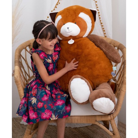 Peluche panda roux - Peluche geante - 100 cm - Doudou et Compagnie