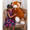 Doudou Panda rouge Orange Peluche geante panda roux - 100 cm - Doudou et Compagnie