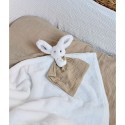 Coffret cadeau naissance plaid et Doudou Lapin Happy Wild Blanc - 70 x 100 cm - Doudou et Compagnie