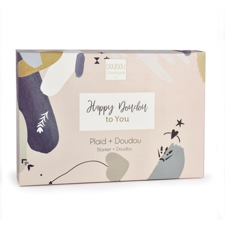 Plaid & Doudou - Happy Wild - plaid banc - taille 100x70 cm - Doudou et Compagnie