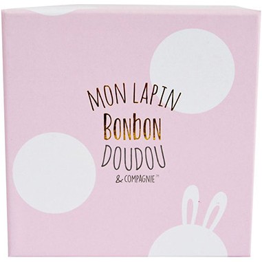 Chaussons avec hochet - lapin bonbon rose -6 mois - Doudou Et Compagnie