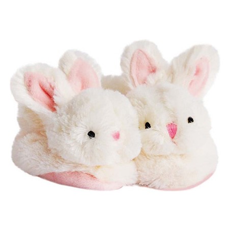 Chaussons avec hochet - lapin bonbon rose -6 mois - Doudou Et Compagnie
