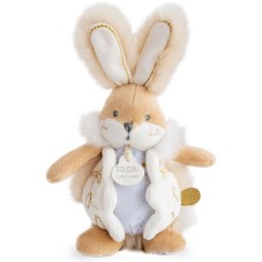 Lapin de sucre blanc - coffret protège carnet de santé + doudou - taille cm - Doudou Et Compagnie 2