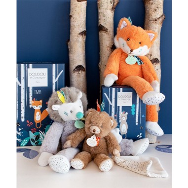 Peluche Ours marron avec Doudou Tiwipi - Doudou Et Compagnie