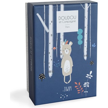 Peluche Ours marron avec Doudou Tiwipi - Doudou Et Compagnie