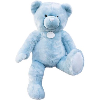 Ours en peluche bleu glaçé- Collection- 120 cm - Doudou Et Compagnie