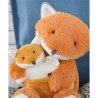 Peluche renard avec Bébé Orange - 25 cm - Unicef - Doudou Et Compagnie