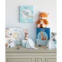 Peluche renard avec Bébé Orange - 25 cm - Unicef - Doudou Et Compagnie